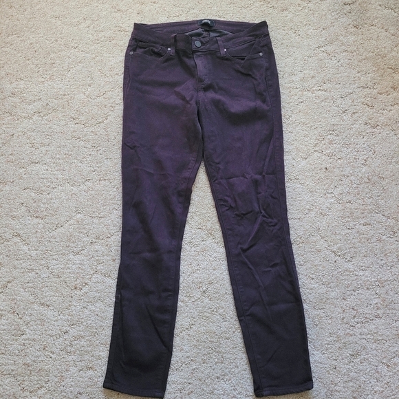 Paige Maroon Verdugo Ankle Jeans - Picture 2 of 7